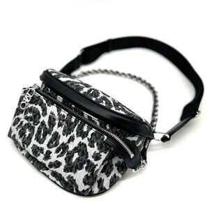 Michael Kors Medium Slater Sling Pack Chain Messenger Crossbody Bag Black Multi